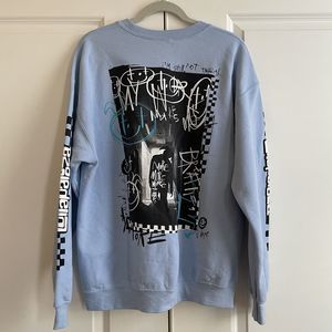 BTS J-Hope Hobi J Hope Lollapalooza Jack in the Box Blue Sweatshirt Sz L